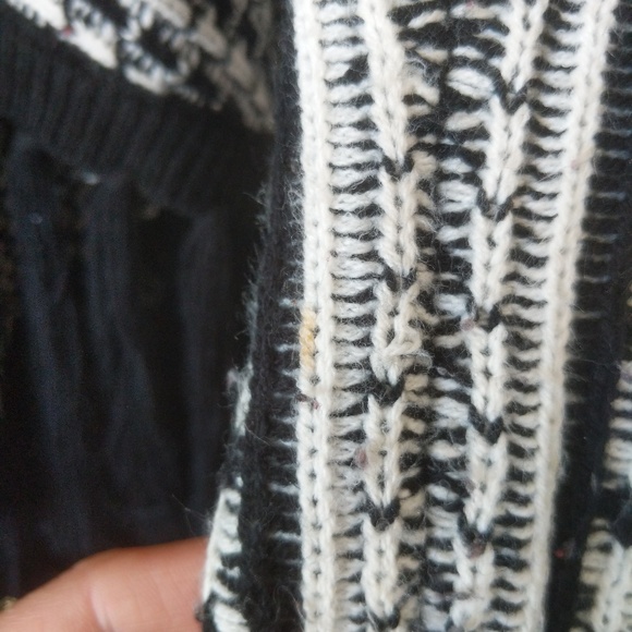 Bethany Mota black and white fringe cardigan sz SP - Picture 8 of 8